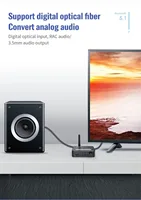 Bluetooth 5.0 Receiver Digital to Analog Audio DAC Converter Adapter Digital SPDIF Optical Toslink to 3.5mm 3.5 AUX Jack RCA L/R 2