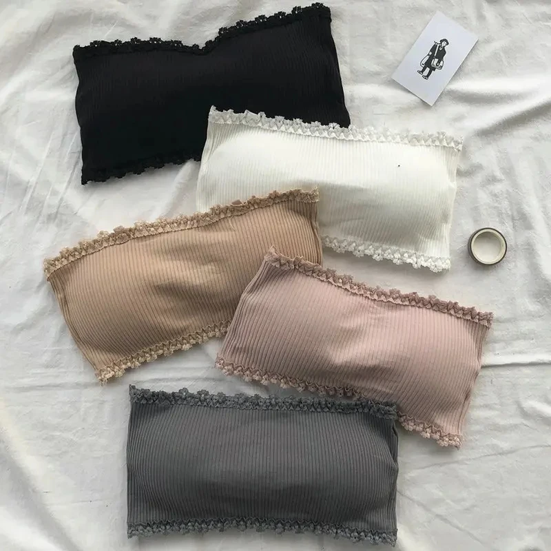 Summer Strapless Lace Back Seamless Bra – Breathable & Invisible Women's Top
