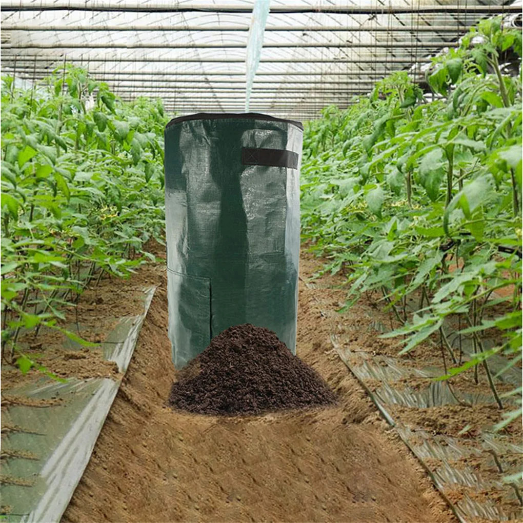 Garden Waterproof PE Cloth Compost Waste Collection Bag Ferment Container