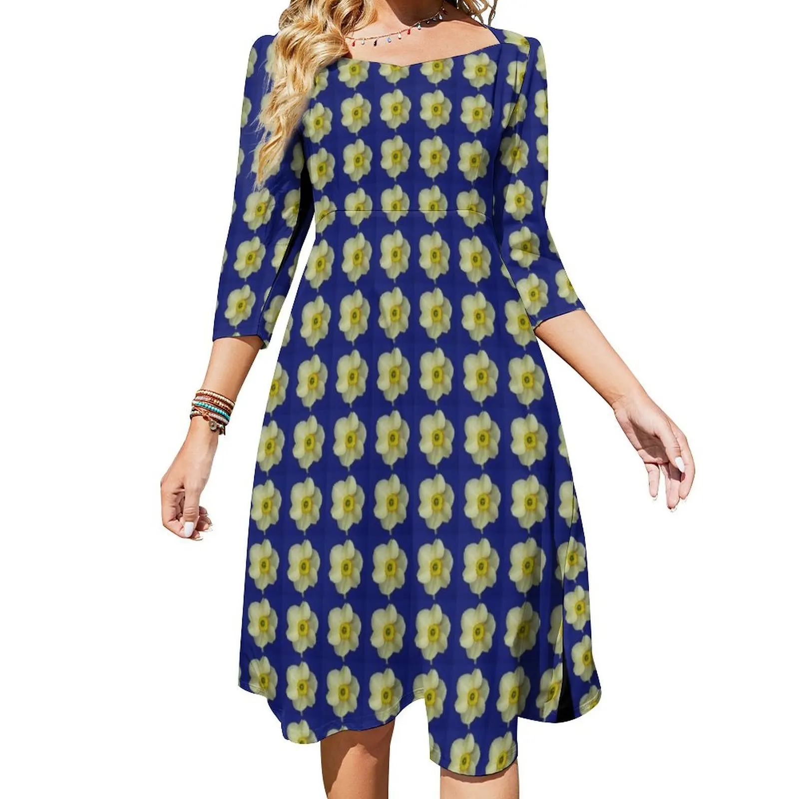 

Daffodil Dinkie на синем расширяющемся книзу Платье женское длинное платье платья для женщин женское роскошное платье