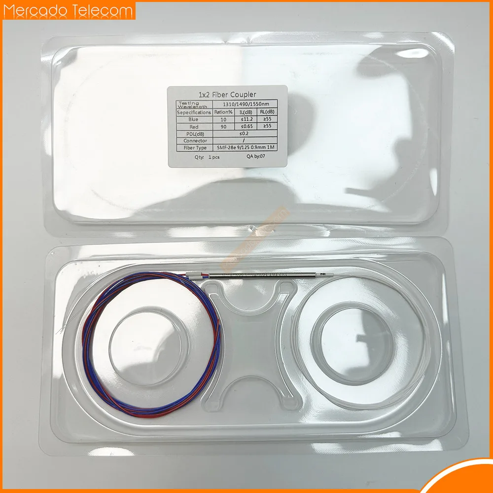 1 Stück FBT Glasfaser-Splitter ohne Anschlüsse 1 x 2 0,9 mm 10/90 20/80 30/70 40/60 50/50 Verschiedene Arten unsymmetrischer Koppler