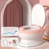 Baby Potty Training Toilet Seat Comfortable Backrest Cartoon Pots Portable Baby Pot For Children Potty Toilet Bedpan #WO 4