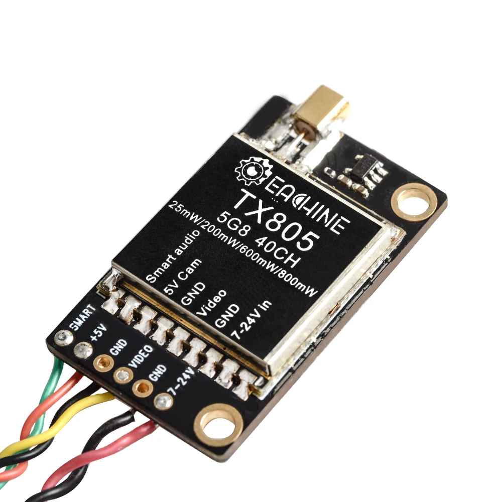 Eachine TX805 VTX 5.8G 40CH 800mW MMCX Antenne FPV pour Drone