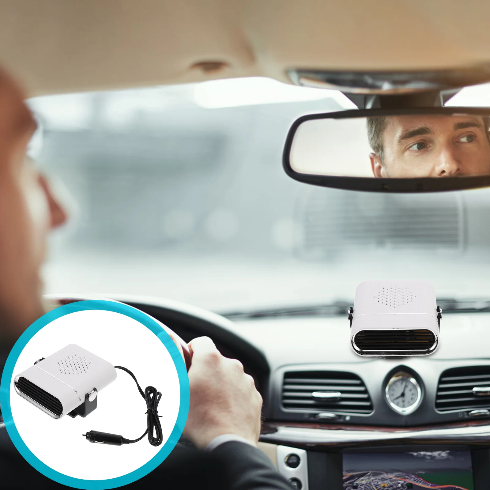 

1pc Portable Auto Heater Vehicle Windshield Heater Multi-use Defoggers for Car