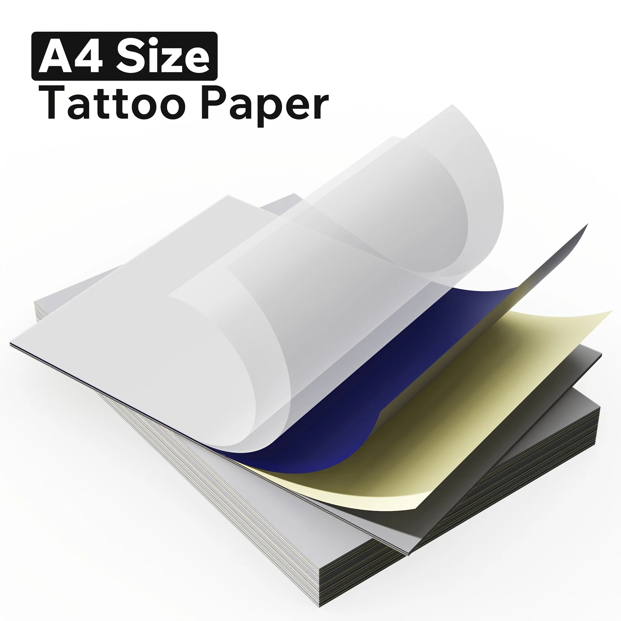 D810B 프린터용 A4 타투 열전사 스텐실 용지 50매, 전문가 및 연습용 HD ..