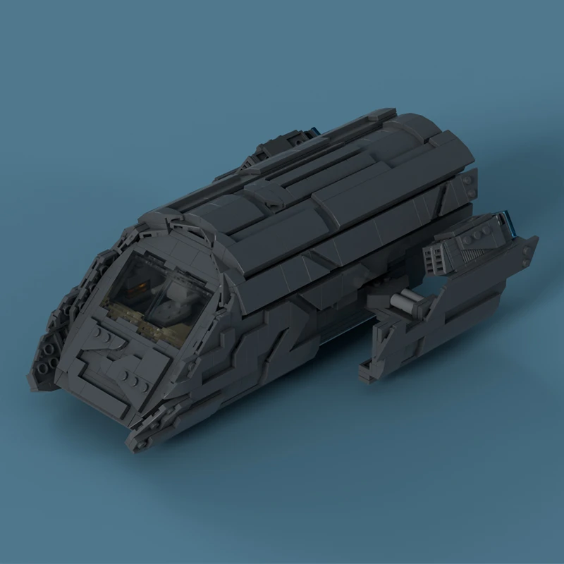 BuildMoc Stargateed SG 1 Atlantised Puddle Jumper Spaceship Gateroom Building Blocks Set Space