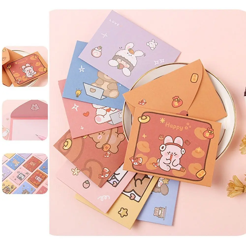 Foldable Greeting Card Postcard Envelope 3d Pop Up Card