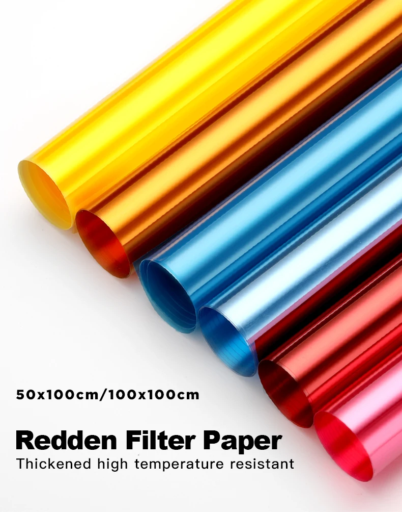 40CMx50CM Color Gel Filter Paper For Photography Studio LED Light Conical Snoot