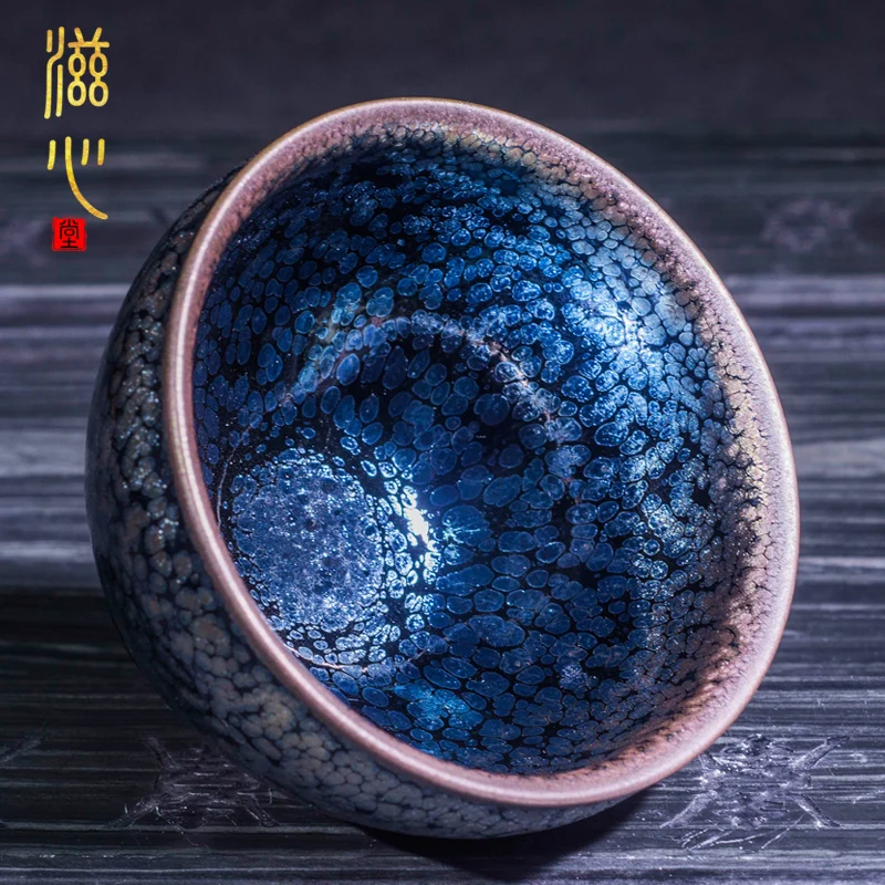 

Zixin Tang Famous Family Jianzhan Liu Xuecai Pure Handmade Qingyun Original Mineral Oil Dropping Tianmu Tea Cup