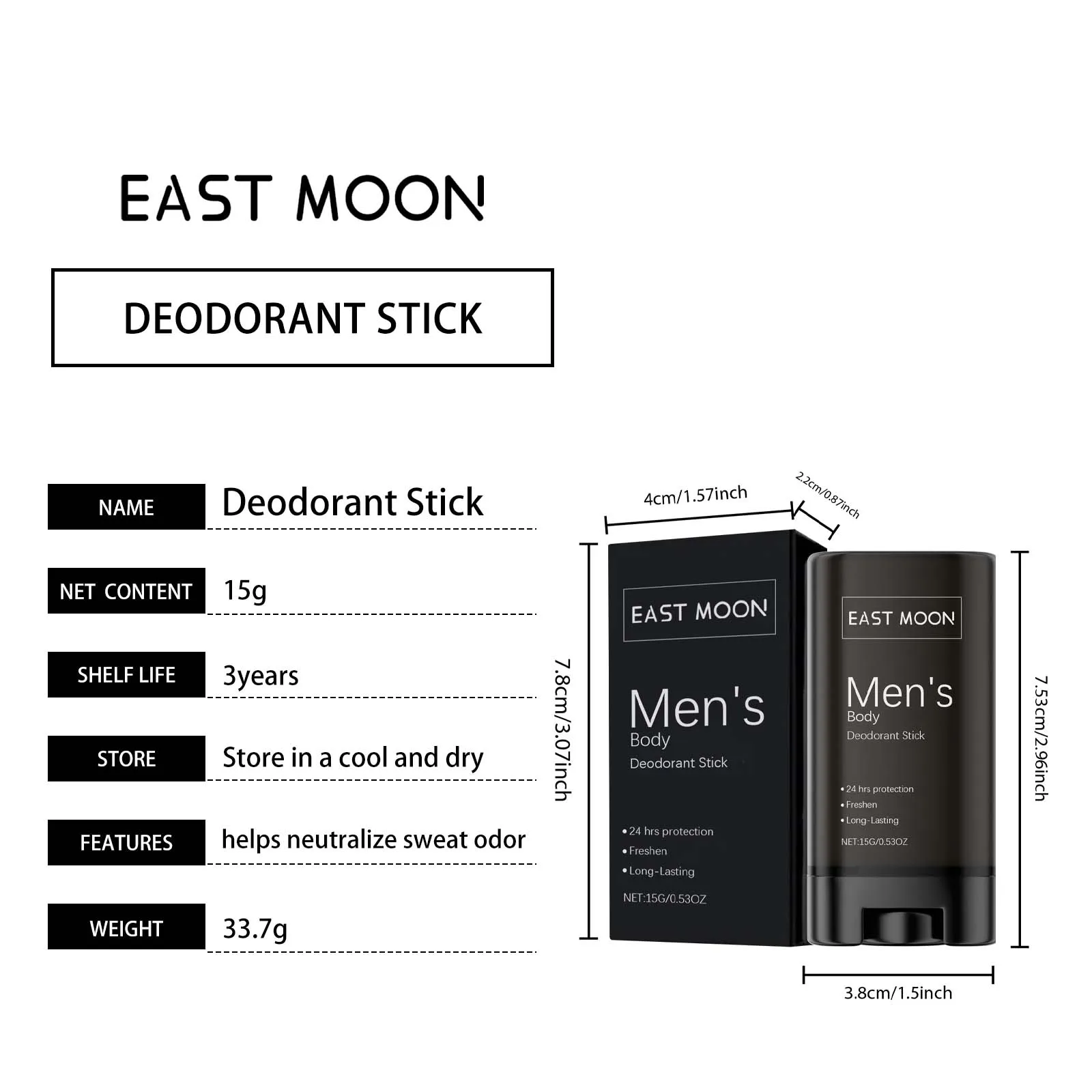 Men's Long-lasting Deodorant Stick With Fresh Scent For Underarms_voghion.com