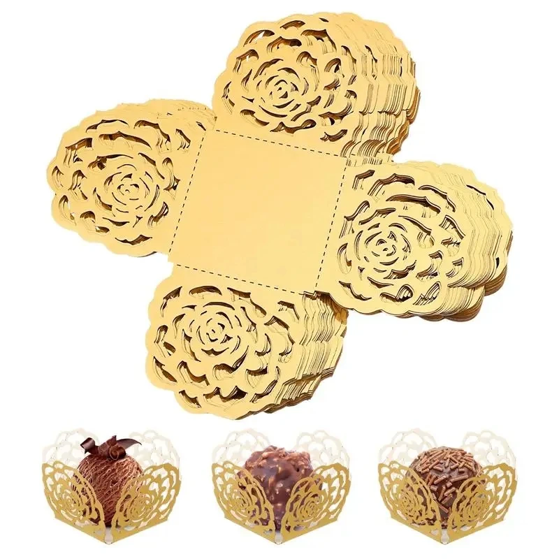 30/50 stücke Trüffel Papier verpackungen Liner Mini Back becher Schokolade Cupcake Muffin Tablett für Hochzeit Geburtstags feier Dekor liefert