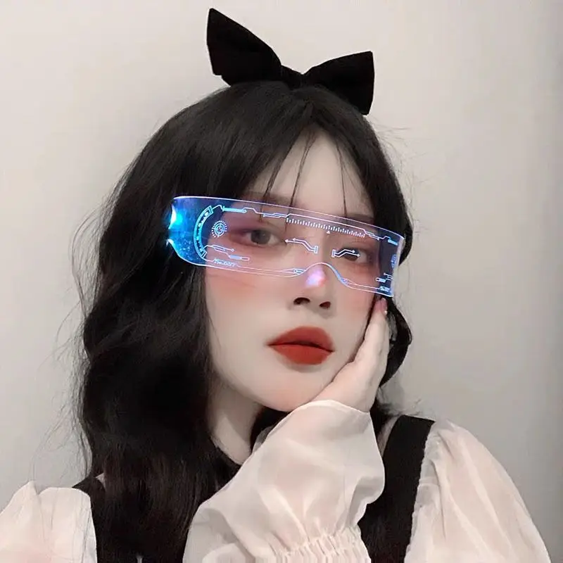 Glow Glasses 7 Mode Adjustable Colorful Luminous Glasses LED Light Up Goggles For Party Decoration