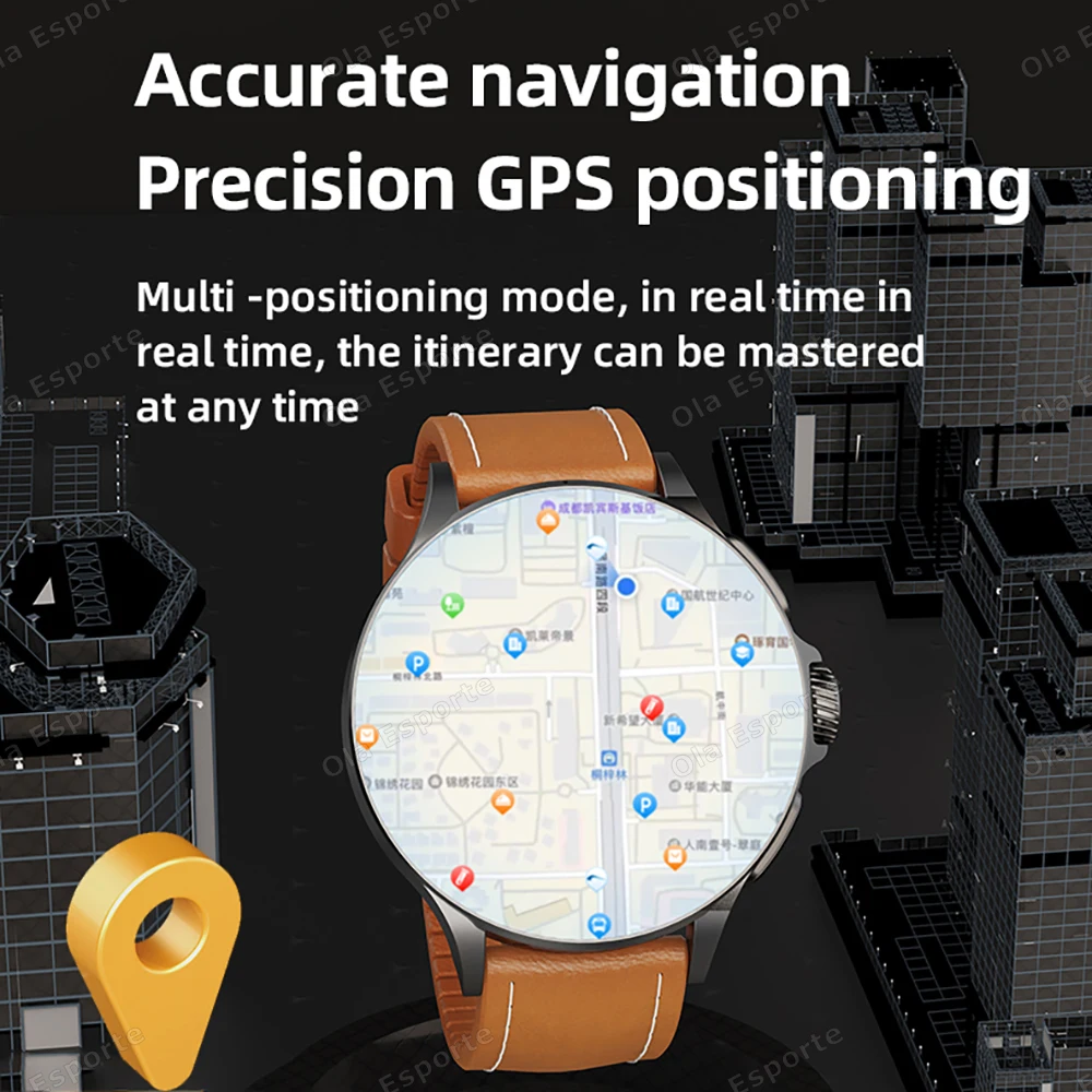 4G Smart Watch for men NFC GPS 2G+16G Storage 466*466 HD Dual Camera 2G 4G SIM Card WIFI 1000mAh Fast Internet Access Smartwatch 4