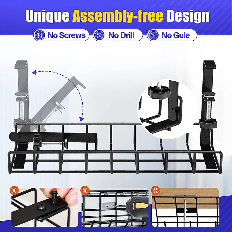 Cable Management Net - Under Desk Wire Management - Flexible Under Desk  Cable Management Tray White - AliExpress