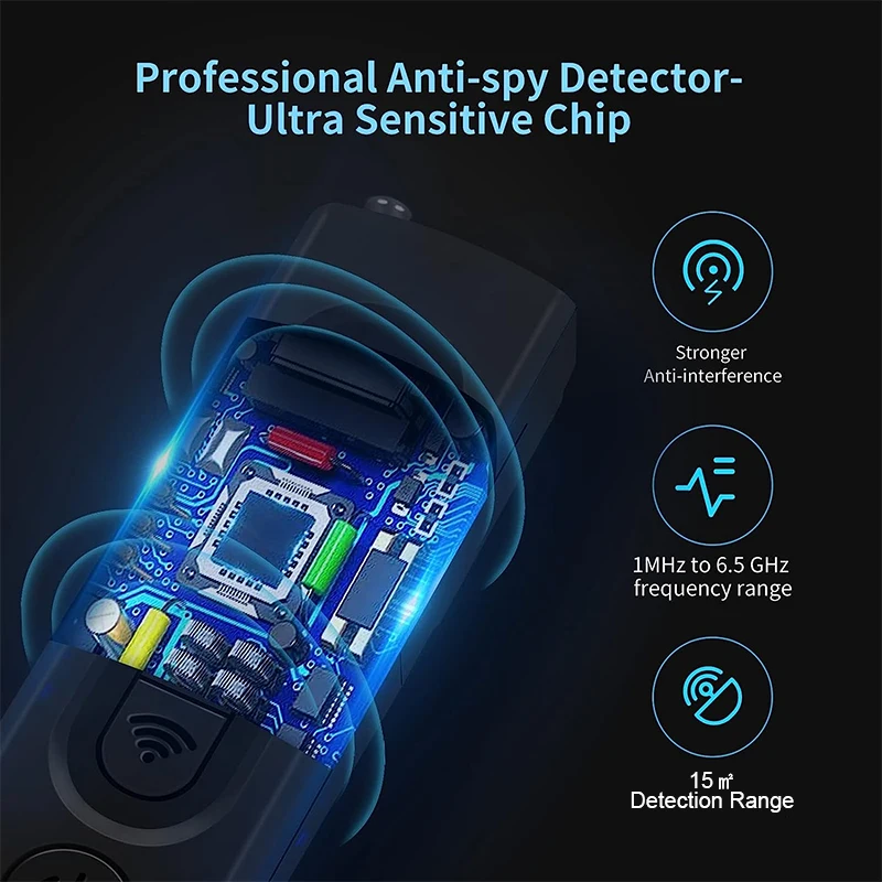 Anti-Spy Wireless RF Signal Detector Bug GSM GPS WiFi Tracker Camera Bug Professional Signal Detector Anti-Spy Infrared Scanner