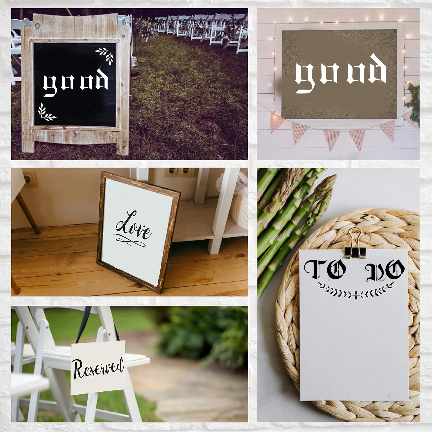 Reusable Calligraphy Stencil Set 3