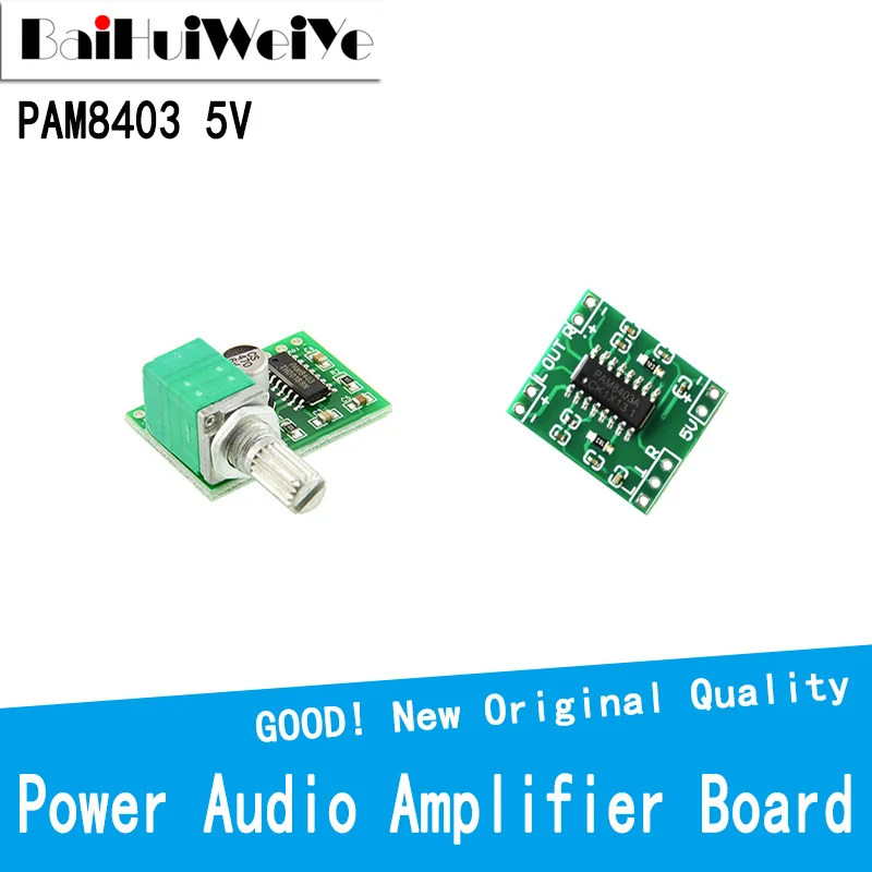 Mini PAM8403 DC 5V 2 Channel USB Digital Audio Amplifier Board Module 2 * 3W Volume Control With Potentionmeter passive 2 channel stereo 4 in 2 out audio input selection switch volume control