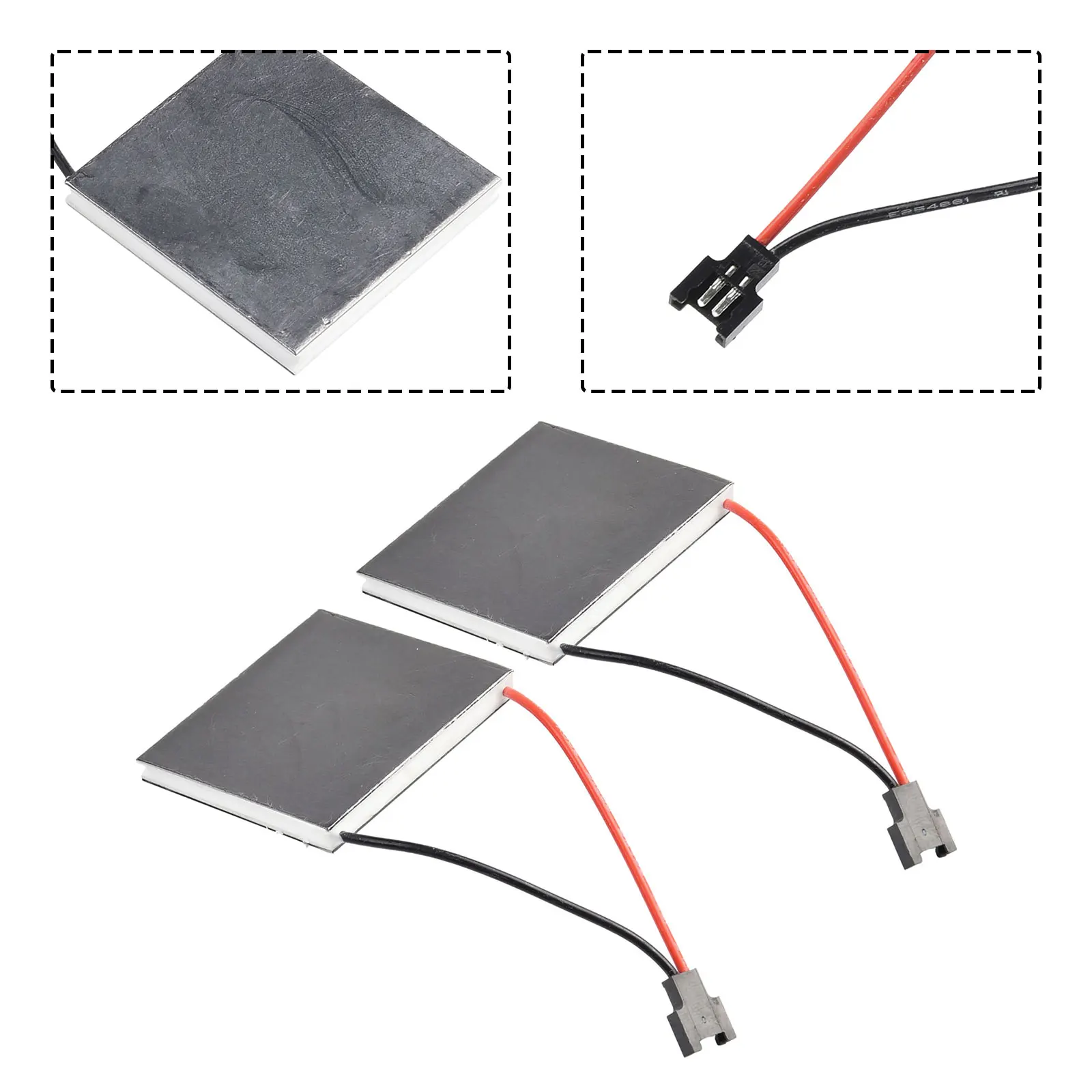 Stove Fan Semiconductor Power Generation Sheet 40*40mm Fireplace Fan Motor Generator Sheet Stove Burner Heater Replacement Parts 2pcs