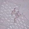 White 5D Pearl Lace Bowknot Wave Lines Nail Stickers Elegant Exquisite Nail Decoration Decals DIY Self Adhesive Transfer Slider 4