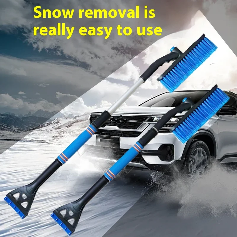 Aluminum Alloy Detachable Telescopic Snow Removal Brush For Car Snow Shovel Multifunctional Scraper Winter Car Ice Scrape