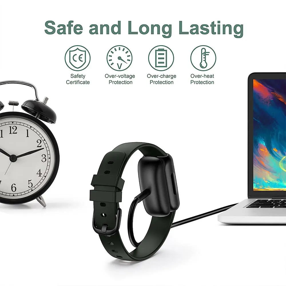 Fitbit Inspire 3 ü USB  ̺, Fitbit Inspire 3  Ʈ ġ  ũ ũ, 100cm, 1 