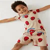 Summer Kids Boy Sets Cartoon Spider Man Marvel Short Sleeved Tee Pullover T-shirt and Elastic Waist Shorts Q1196 1