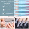 6Pcs Transparent French Stripe Liner Kolinsky Brush 3D Tips Manicure Ultra-thin Line Drawing Pen Brushes Painting Nail Art Tools 3