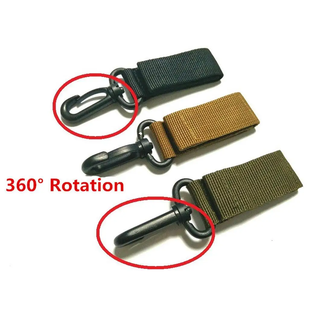 

for Military Tactical Hanging Key Hook Clip Clamp Buckle Nylon Climbing Belt Rope Hanger Hook Outdoor Strap Climbing Accessorie