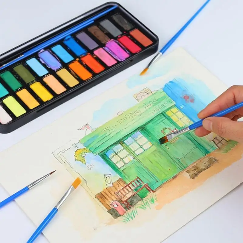 20-200개 페인팅 브러쉬 세트 아트 라운드 플랫 나일론 헤어 페인트 브러쉬 오일 아크릴 수채화 어린이/예술가/초보자/학생용