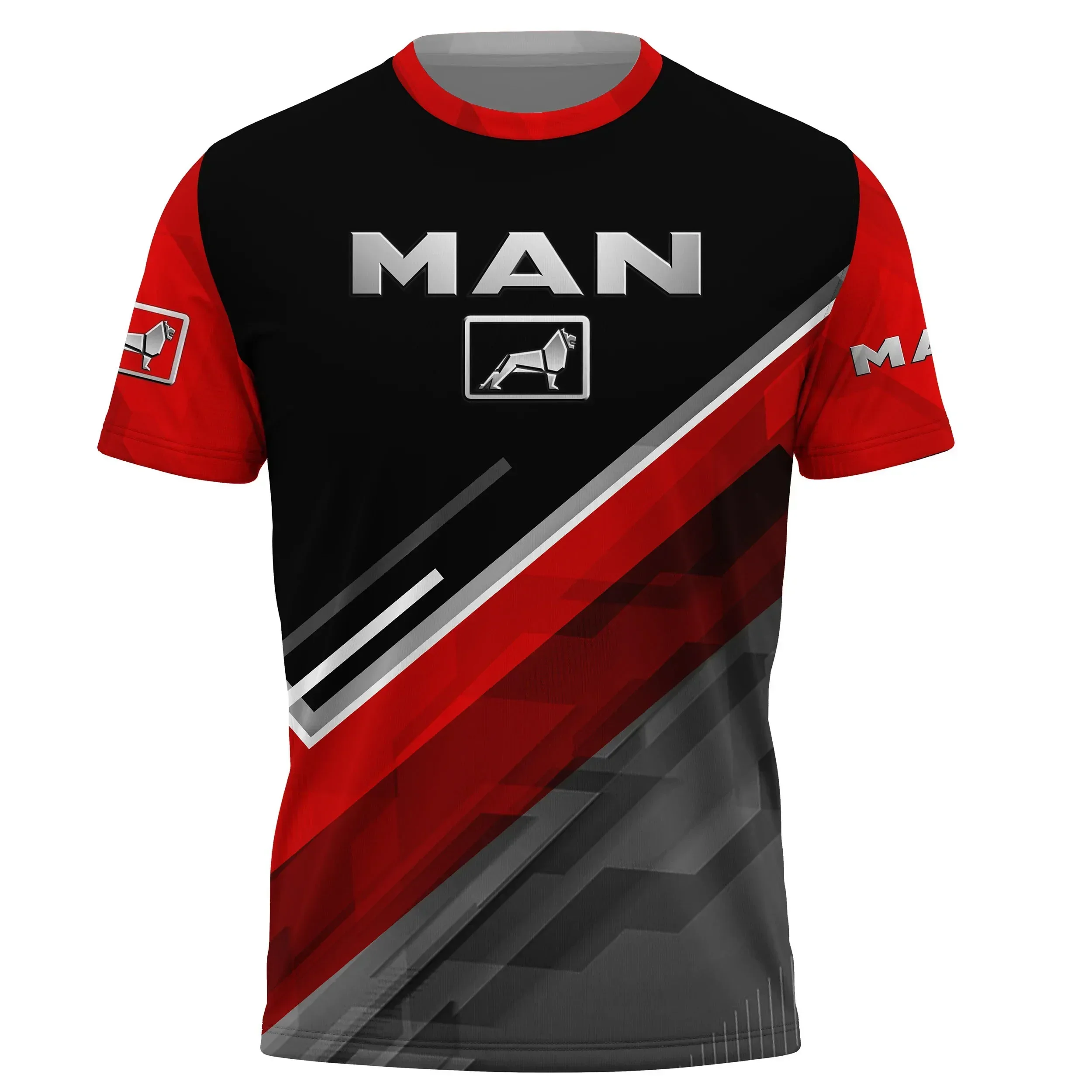 thumbnail image 1 of Camisetas de manga corta con cuello redondo para equipos de carreras al aire libre para hombres y mujeres, tela avanzada, cómodas, transpirables y de secado rápido, 1 of 5