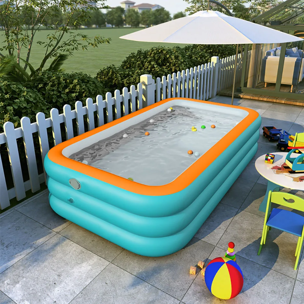 

1set Large Inflatable Outdoor Swimming Pool Family Padding Pool PVC Material Summer Waterpark Children Outdoor Inflatable Pool