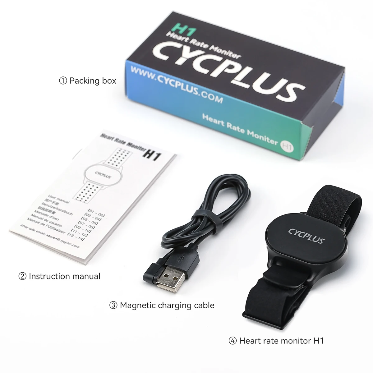 CYCPLUS opaska z czujnikiem tętna pasek na nadgarstek Bluetooth ANT + monitor fitness dla Garmin Wahoo GPS komputer rowerowy