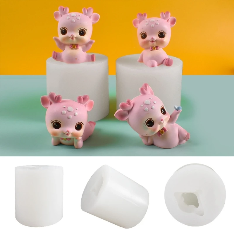 

3D Deer Shaped Baking Mold Silicone Cake Decorating Tools Fondant Mould