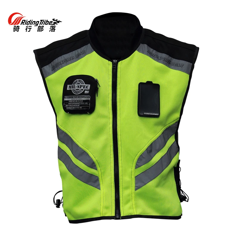 Riding Tribe Motorcycle Reflective Vest Motorbike Safty Clothes Moto Warning High Visibility Jacket Waistcoat Team Uniform JK-22