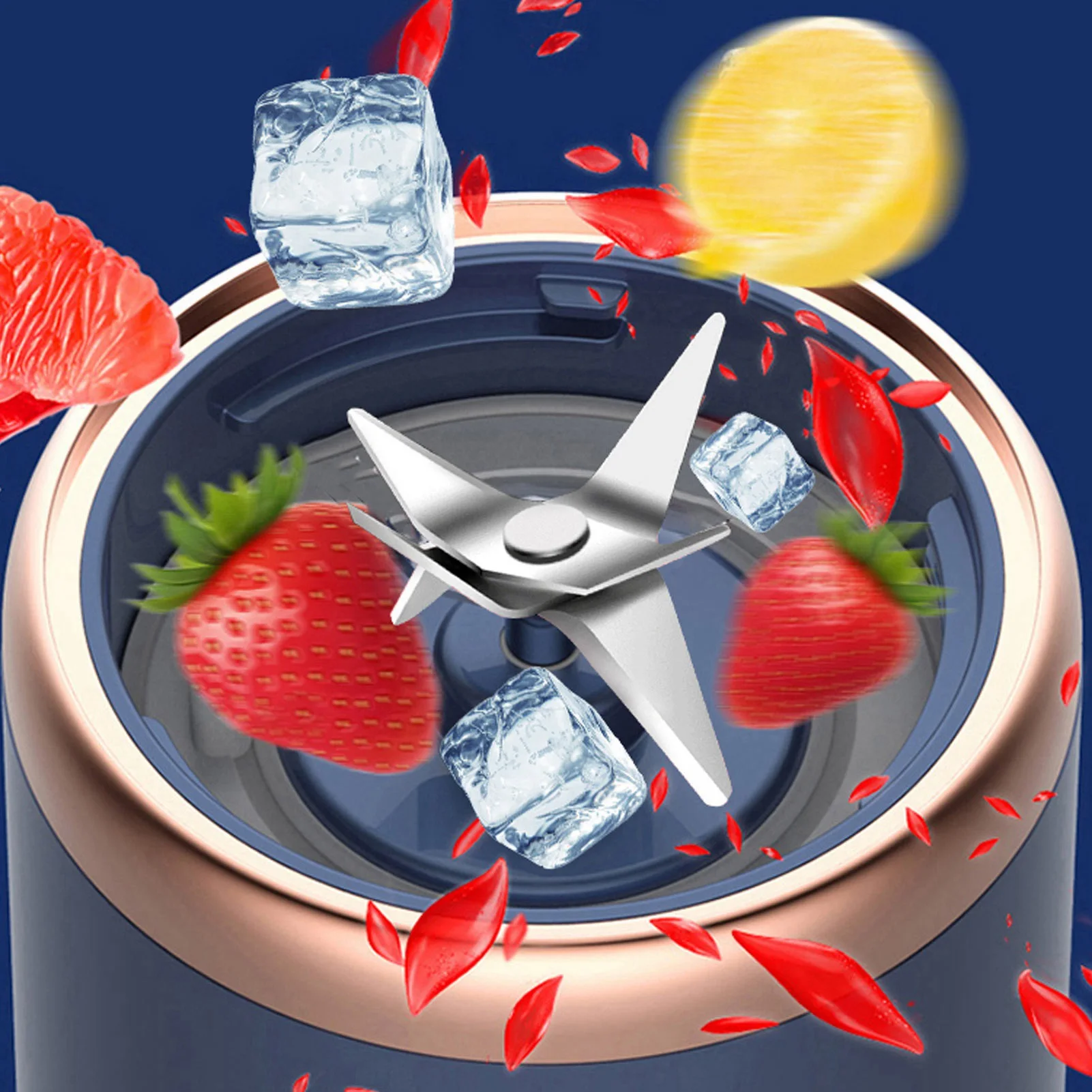 Portable Blender Bottle Electric 6 Blades Multifunction Juice Blender Fresh Juice Smoothie Blender Ice CrushCup Food Processor 6