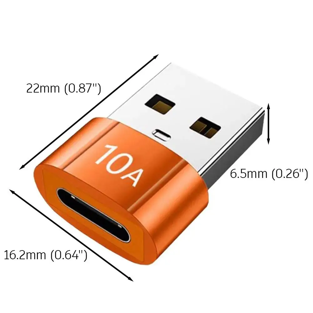 10A USB 3.0 OTG 어댑터 USB 암-타입 C 수 PD 고속 충전 컨버터 알루미늄 합금 고속 데이터 전송 커넥터