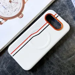 Premium Matte Leather Color Collision Case with Magnetic All - Inclusive Design - Google Pixel 10a (White)