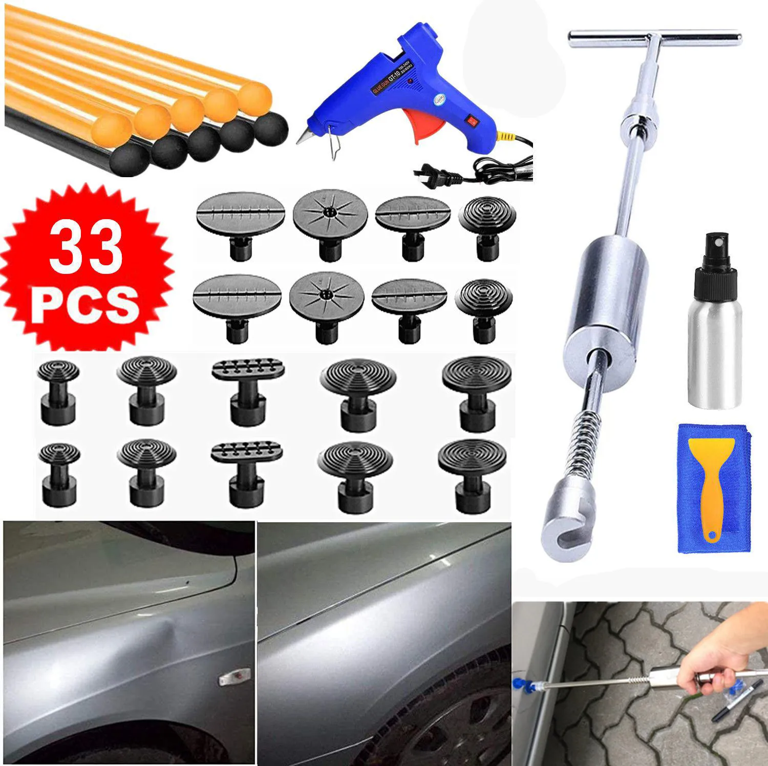 Dent Remover Tool For Car 18pcs Dent Removal Kit For Cars Strong