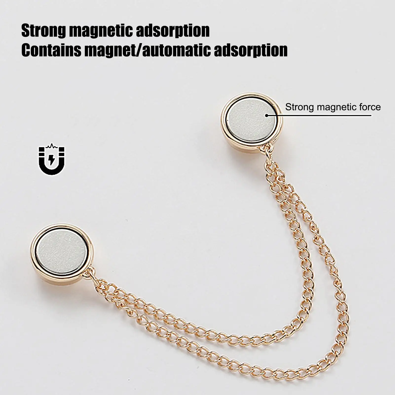 Hot 4PCS Magnetic Clothing Clips Multi-Function Magnetic Strength Buttons Clips Pinless Brooch Clips for Women Clothes Cardigans
