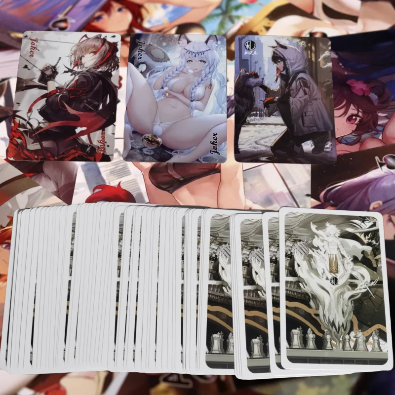 

55Pcs/Set ACG Sexy Playing Card Anime Game Characters Arknights Chen W Surtr Amiya Perfumer Collection DIY Playing Card Toy Gift