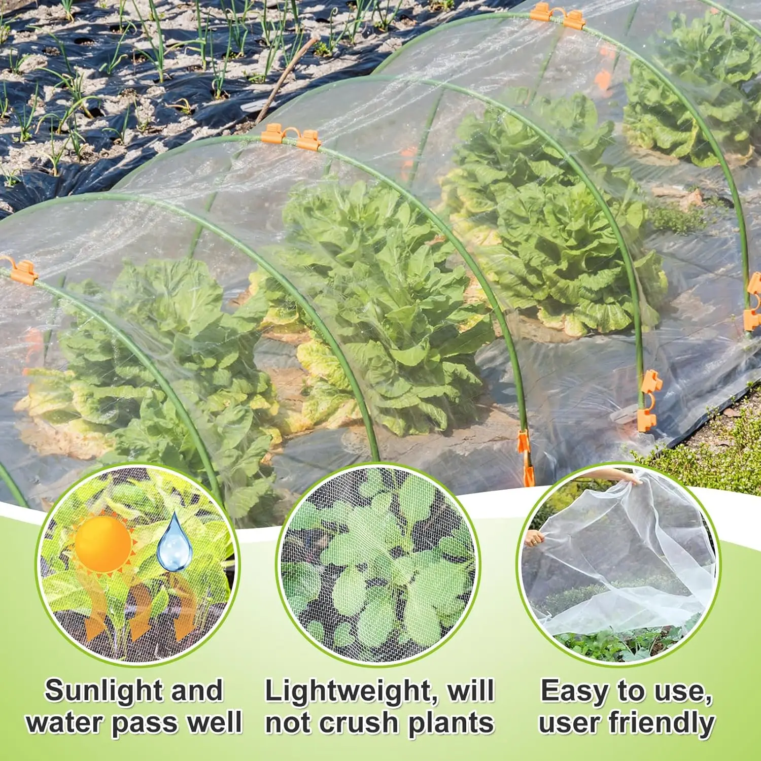 Description Picture 6 of item1PC Garden Insect Protection Net Plant Vegetable Tomato Pepper Fruit Care Cover Bug Greenhouse Pest Control Anti-Bird Insect Net