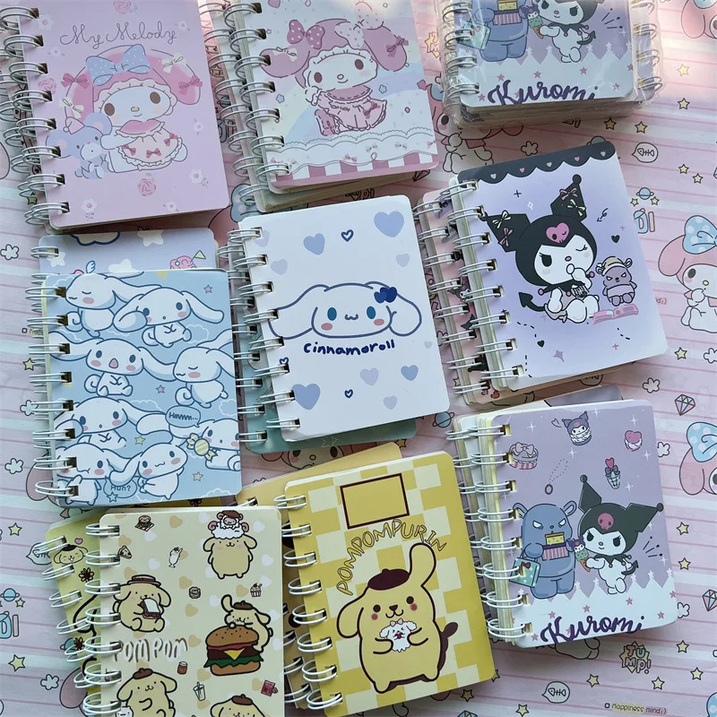 Sanrio Notebook Kawaii Kuromi Cinnamoroll My Melody Cute Cartoon Daily Weekly Planner Agenda Stationery Office School Supplies foiled decorative stickers mermaid is real cartoon cute waterproof sticker decals for journal planner decal stickers