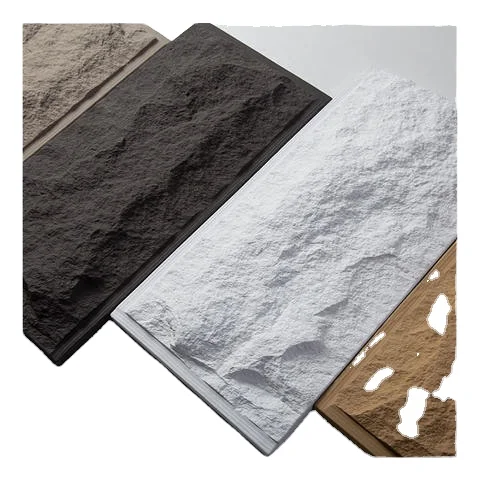 Tablero de pared de fondo ligero con forma de seta, chapa de PU de piedra Cultural para pared Exterior de poliuretano de diseño moderno, losa grande para Hotel
