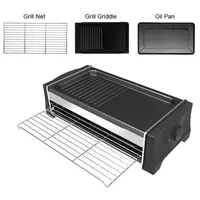 Commercial Two Layer Multifunctional Smokeless BBQ Grill Roasting Meat Griddle Barbecue Mesh Raclette Grill 2