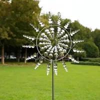 Magical Kinetic Metal Windmill Spinner Unique Wind Powered Catchers Creative Patio Garden Lawn Outdoor Courtyard Decoration 1