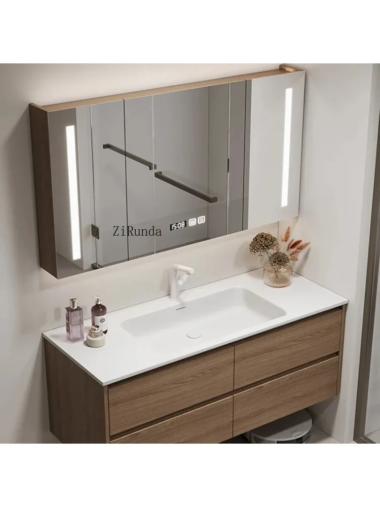 Smart Bathroom Cabinet Fashion Simple Hotel Mirror Cabinet Wall-mounted Store Luxury Furniture Arm&aacute;rio De Banheiro