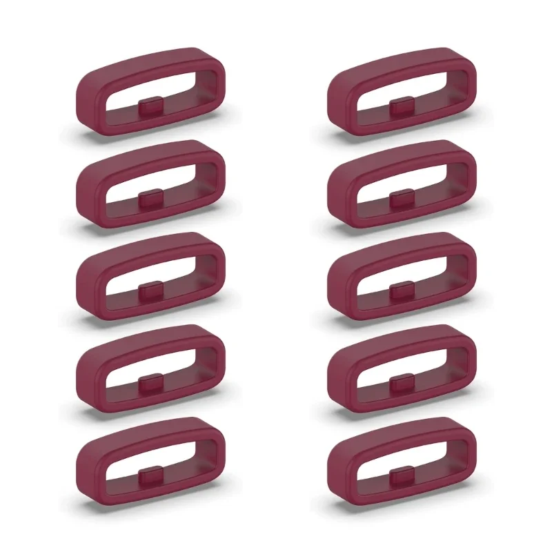 Silicone Watch Band Keeper Loops - Set of 10 Durable Strap Holders