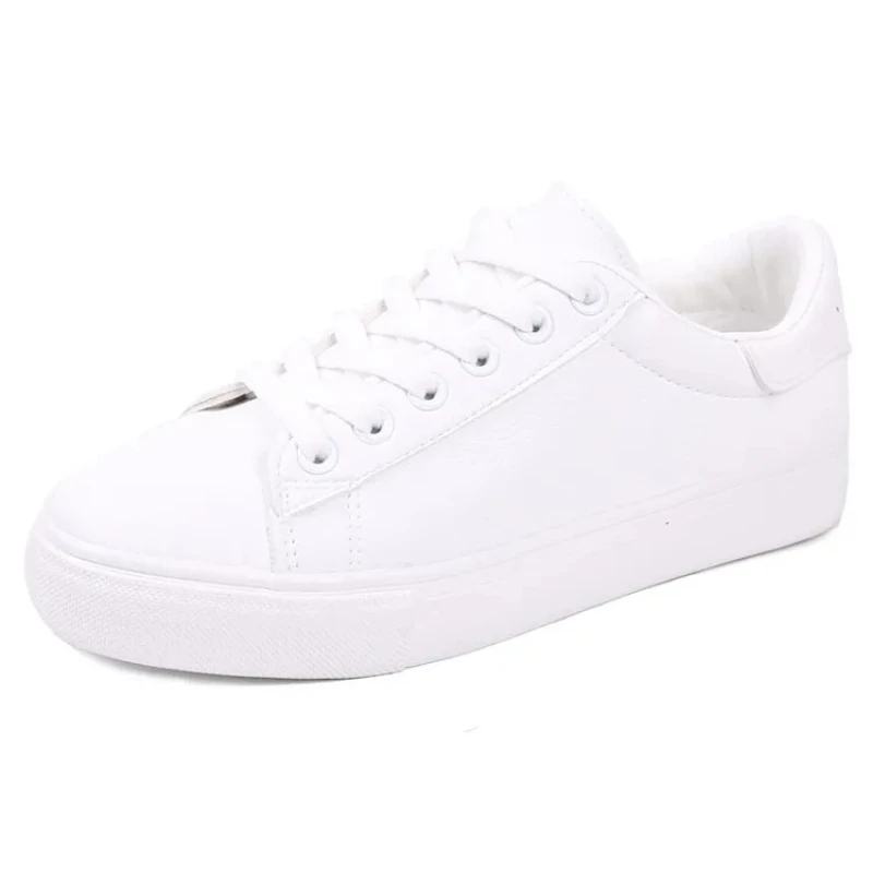 Women's Vulcanize Shoes Fashion Shoes  Spring New Casual Classic Solid Color PU Leather Shoes Women Casual White Shoes Sneakers 4