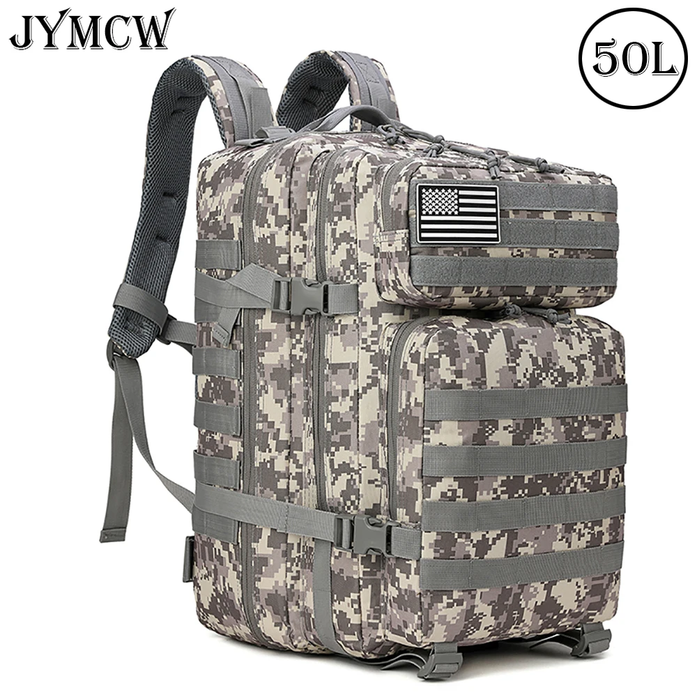 

50L Tactical Backpack 3 Days Survival Equipment Molle System, 3P EDC Molle Pack For Trekking Camping Hunting Bag