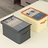 1pc clothing storage box with foldable fabric classification and organization box, underwear pants drawer storage box 4